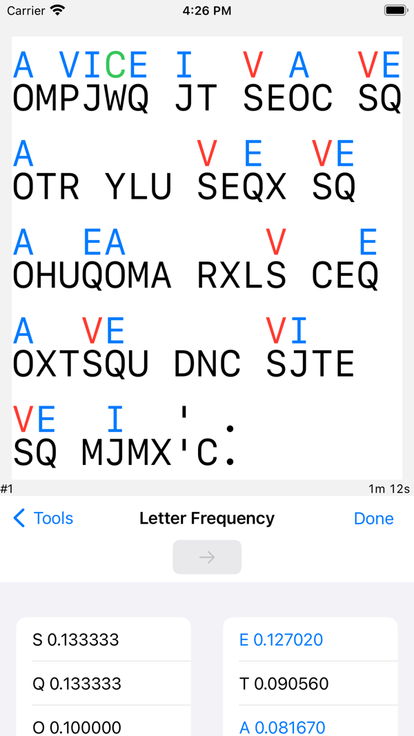 CryptoQuote on iPhone